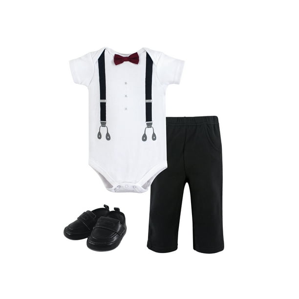 What/'s Cooking Little Treasure Boy Bodysuit 3-Piece Set Pant and Shoes